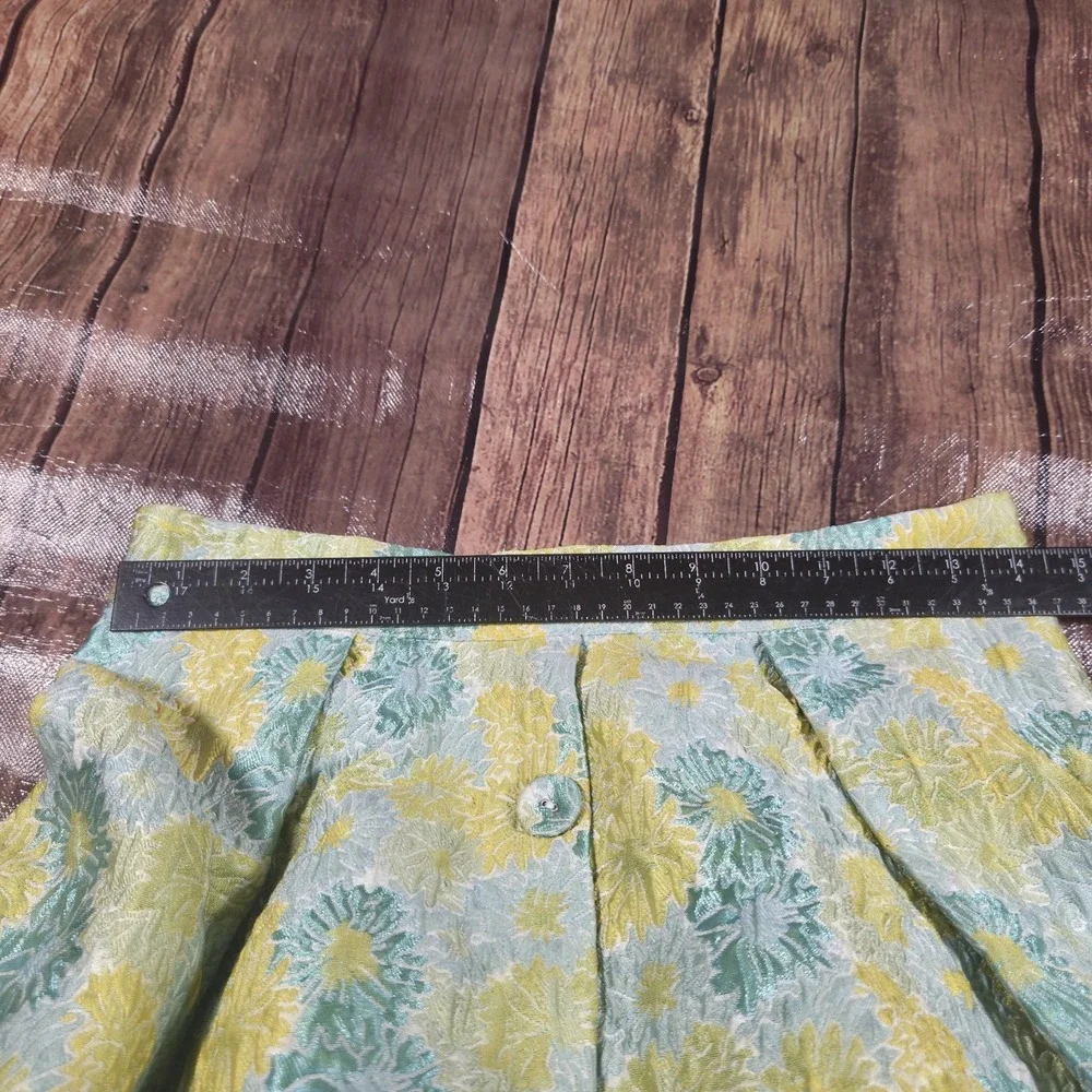 Abbey Glass Skirt Set Ava Top Eden Skirt Womens XS/S Green Jacquard Regencycore